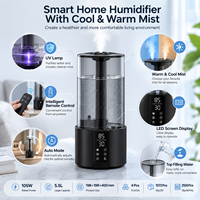 Humidificateurs ultrasoniques de 5,5 L de bonne qualité Air Innovations à brume chaude et froide, remplissage par le haut
