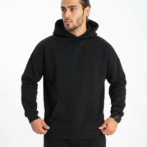 Nouveaux arrivages : sweats à capuche pour hommes, poids lourd, 100 % coton, respirants et à séchage rapide pour l'hiver, impression de logo personnalisée, sans cordons. - Product Image 1