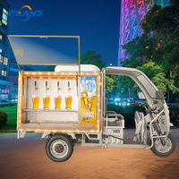 Tricycle électrique grande capacité, fourgon frigorifique mobile, conteneur automatique Emerson pour la vente de glaces et de boissons