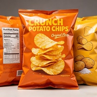 Sacs d'emballage Doypack personnalisés en plastique brillant et feuille d'aluminium, 20g 40g, résistants à l'humidité, pour snacks, chips et aliments