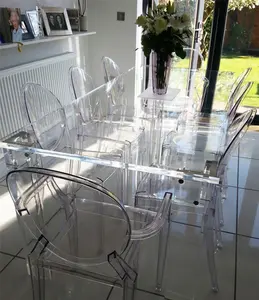 豪华现代设计矩形高品质亚克力餐桌