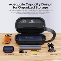 Sac universel de voyage en tissu pour chargeur de câble téléphone carte SD