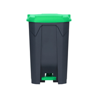 Poubelle à pédale de taille standard pour intérieur, 30L, 50L, 80L, 100L