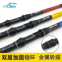 Canne à pêche télescopique 2.1M-3.6M Canne à pêche en fibre de verre pour enfants Mer Pôle Pêche Rivière Perche Carpe Truite Marlin Brochet Basse