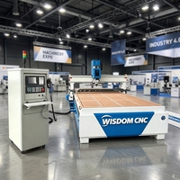Machine de fraisage CNC industrielle Wisdom CNC 2060 ATC avec changeur d'outils automatique, entraînement par servomoteur, broche haute vitesse pour ACP, ACM, aluminium