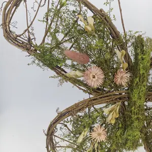 Decoración de mariposa de ratán hecha a mano de Pascua inspirada en la naturaleza, adorno de jardín, ambiente de primavera y decoración del hogar