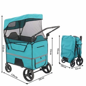 Carrito de Jardín Personalizado, Carro Utilitario con Toldo, Fácil de Transportar, Plegable para Picnic - Product Image 4