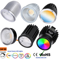 Projecteurs COB RGBW Benory 24V, éclairage CRI95, blanc réglable, module MR16, CCT 2000-6000K, Loxone Tree, PWM, DALI2, DT8, KNX, DMX