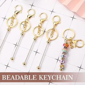 12 Pezzi di Aste per Portachiavi con Perline Fai-da-Te, Anelli per Portachiavi in Metallo, Ciondoli, Borse, Regali per Festival - Product Image 3