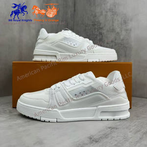 Baskets décontractées unisexes en cuir véritable de haute qualité, chaussures de marche, de basketball et de skateboard de luxe pour hommes, souples et sportives, avec nouvelle protection de la pointe. - Product Image 2