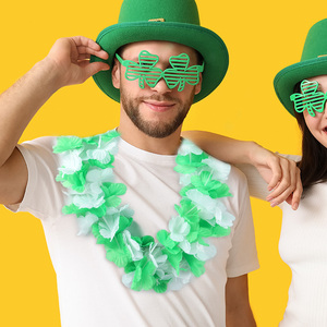 Décorations pour la fête de la Saint-<span class=keywords><strong>Patrick</strong></span>, colliers pour fêtes irlandaises, guirlandes de fleurs pour le Mardi Gras, décorations de fête hawaïennes pour le Mardi Gras - Product Image 2