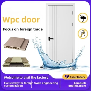 Hiện đại WPC gỗ nhựa cửa nhựa cửa in chuyển cửa sơn PVC khắc Polyurethane bọt điền không thấm nước chống ẩm - Product Image 4