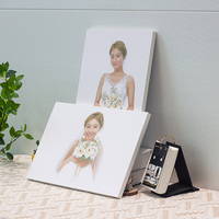 Cadres photo rectangulaires Miyu 4x6 en bois blanc pour table et mur
