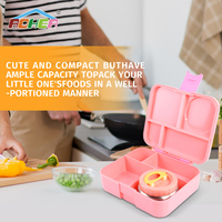 Aohea Boîte à bento pour enfants d'école écologique de couleur personnalisée Boîte à lunch sandwich à 4 compartiments Boîtes à lunch unies pour enfants