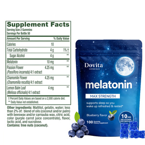 Gomitas de Melatonina para Dormir, Fabricante de Suplementos de Marca Privada OEM, Descanso Nocturno, Relajación, Apoyo para un Sueño Profundo, Venta al por Mayor, GMP - Product Image 2