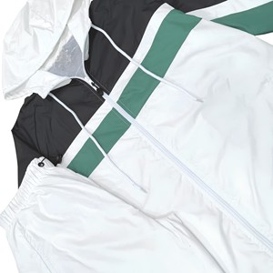 Ensemble de survêtement décontracté pour homme à prix de gros, coupe-vent avec capuche à cordon de serrage et poches latérales spacieuses, idéal pour l'hiver - Product Image 2