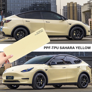 Film de protection de carrosserie auto-adhésif auto-réparateur XTFF PPF TPU <span class=keywords><strong>SAHARA</strong></span> YELLOW 7,5 mil, résistant aux rayures, changeant de couleur, en rouleau - Product Image 1