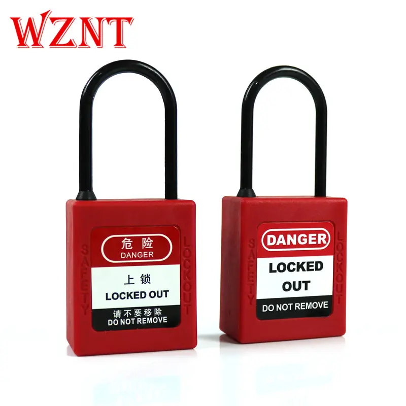 NT-44P 4ミリメートルThin Nylon Shackle Keyed Different Keyed継承Safety Lockout Padlock