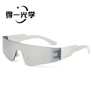 Frameless Sports <b>Sunglasses</b> PC Lens UV400 Protection Outdoor Cycling Black - Product Image 5
