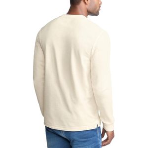 Chemise Henley à manches longues pour homme, en tricot gaufré, 3 boutons, décontractée, idéale pour les matins frais et les week-ends. - Product Image 2