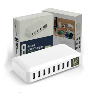 Venta al por mayor OEM personalizado 40W <span class=keywords><strong>Multi</strong></span> USB cargador 8 puertos adaptador de cargador de teléfono móvil LVD pantalla Muti función Usb cargador de teléfono - Product Image 1