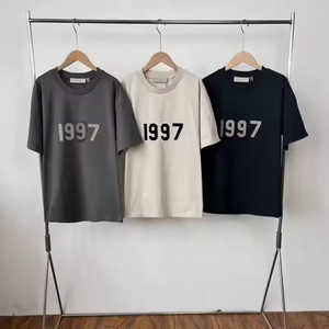 T-shirt da uomo personalizzata con logo stampato, di alta qualità, traspirante, oversize, girocollo, stile hipster/<span class=keywords><strong>camicia</strong></span> - Product Image 3