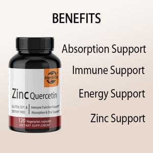 OEM/ODM Vente chaude de capsules végétariennes de zinc et de quercétine 120 - Compléments de zinc pour le soutien immunitaire pour les hommes et les femmes - Product Image 3