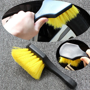 Short Handle Tire <b>Cleaner</b> Car Detailing All Exterior <b>Surface</b> Wheel Rim & Tire Brush Soft Tire brush - Product Image 2