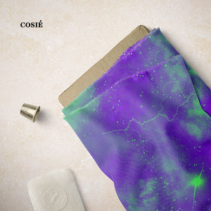 100% algodón Ramadan Liberty London Tana Lawn tela <span class=keywords><strong>de</strong></span> algodón con torres <span class=keywords><strong>de</strong></span> <span class=keywords><strong>Castillo</strong></span> acuarela galaxia planetas cielo Luna diseño - Product Image 2