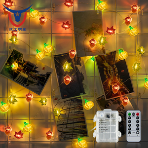Guirlande lumineuse citrouille d'Halloween 3m 40 LED, décorations d'horreur DIY à suspendre pour la maison et l'extérieur, fournitures <span class=keywords><strong>de</strong></span> fête, intensité variable IP44 - Product Image 4