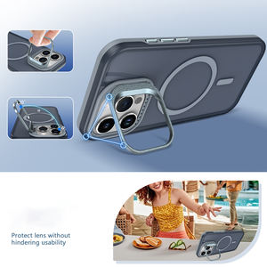 Étui de téléphone portable à chargement magnétique pour iPhone 12 15 Pro, finition mate, support invisible pour objectif, coque pour iPhone 13 Pro Max - Product Image 1