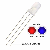 LED à anode cathodique commune, rond, type chapeau de paille, tricolore, 10mm 8mm 5mm 3mm