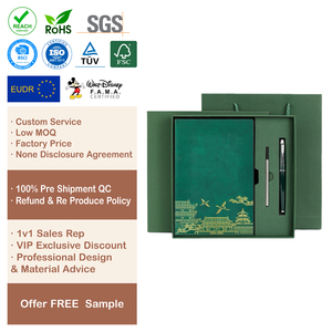 Leather Style Hardcover <strong>A4</strong> <strong>Planners</strong> with Custom Pages and Loose-Leaf Binding for Chinese Architecture-Custom Printing Service - Product Image 1