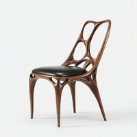 Ensemble de chaises de salle à manger en bois massif, design moderne, table de cuisine rembourrée à dossier haut, meubles de luxe pour restaurant, café, hôtel