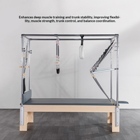 Table de Pilates Cadillac Trapeze Professionnelle Grande Taille, Ensemble Complet en Bois Massif, Lit Reformer Pilates pour Clinique de Physiothérapie
