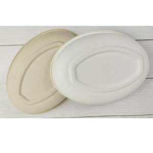 Bol ovale en bagasse de 32 oz sans PFAS avec couvercle, compostable, pour salade, <span class=keywords><strong>poulet</strong></span>, céréales, restauration - Product Image 4