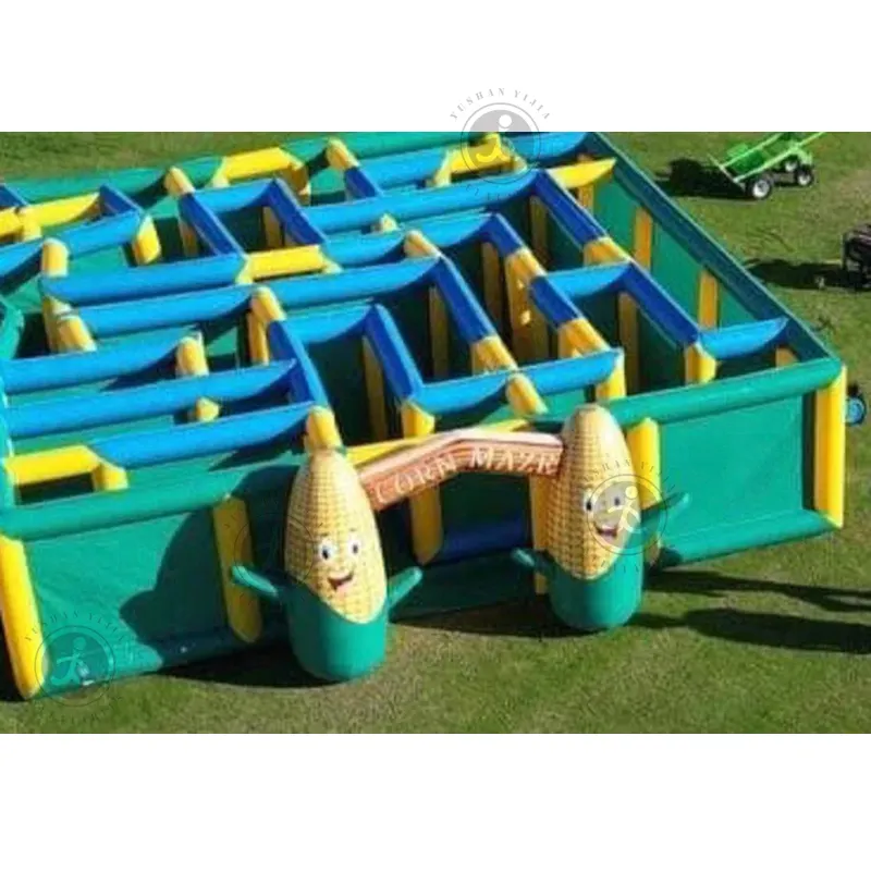 Sport Spiele aufblasbares Mais-Labyrinth aufblasbares Labyrinth Labyrinth Spielgeräte für Kinder und Erwachsene