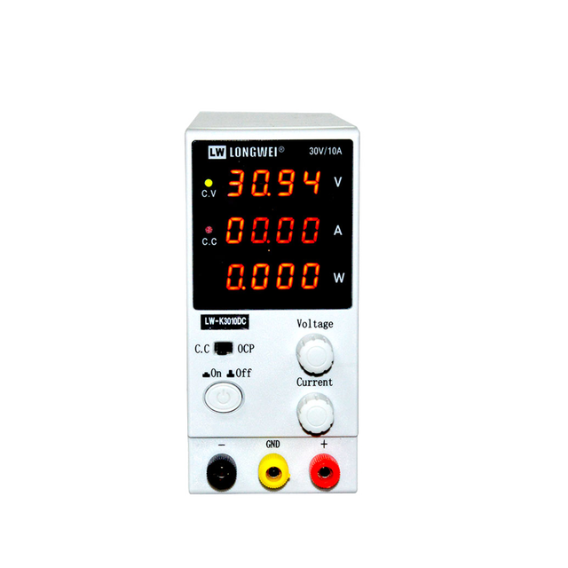 Longwei LWK3010DC 30V 10A LED Digital Display DC Power Supply Adjustable Variable Switching Power Bank Large Screen Laboratory