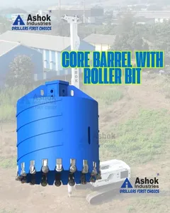 Ashok Industries Blue Heavy Duty Soil <b>Auger</b> Earth <b>Drilling</b> Attachment for 50 Ton Excavators-Construction & Farm Use - Product Image 5