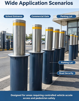 Barrière de circulation automatique à colonne élévatrice en acier inoxydable, sans drainage hydraulique, télécommandée, anti-collision, type bollard routier
