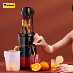 Myriver Orange Juicer Extractor Steel Stainless Power Food Fruit Blender Automatic Easy Operation High Efficiency Case Silver 50