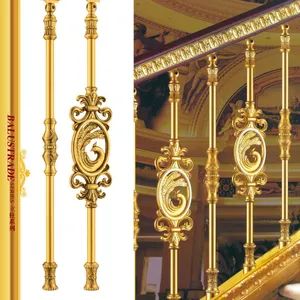 Baluster decorativo de luxo, baluster de liga de alumínio para escada