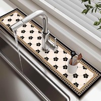 Nouvel Arrivage Tapis de Séchage pour Évier de Cuisine Moderne avec Logo Personnalisé, Absorbant l'Eau, Lavable