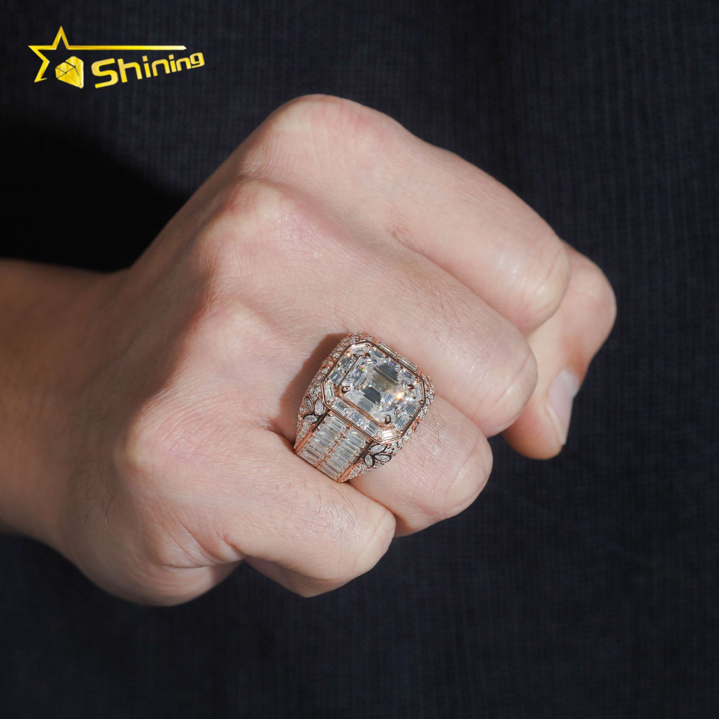 moissanite jewelry grey