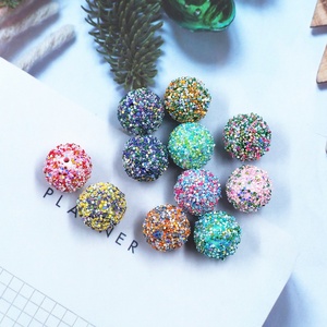 High Quality Best Selling Jewelry Making DIY Charms Bracelets Handicrafts 20mm Round Acrylic <b>Bead</b> - Product Image 4