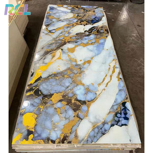RCL alto marmo lucido Uv Pvc laminato lamiera impermeabile pannello Uv PVC fogli di marmo per la decorazione d'interni - Product Image 5