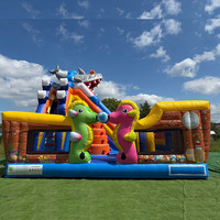 Parc de jeux gonflable durable et personnalisable pour événements extérieurs, trampoline et labyrinthe pour enfants