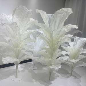 Custom Table <strong>Flowers</strong> Artificial Giant <strong>Flower</strong> Events Table Center Piece Decoration Organza Artificial <strong>Flowers</strong> For Wedding Decor - Product Image 5