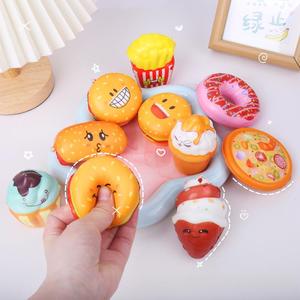 CHENXI Custom PU Foam <b>Squeeze</b> Toys Simulation Hamburger Bread Slow-Rebound Stress Relief Fidget Toys Stress <b>Ball</b> - Product Image 3