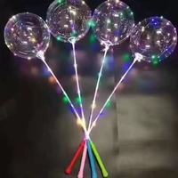 Ballons Bobo LED à bulles rondes personnalisées de haute qualité avec bâton décor et jouet d'événement de célébration du nouvel an